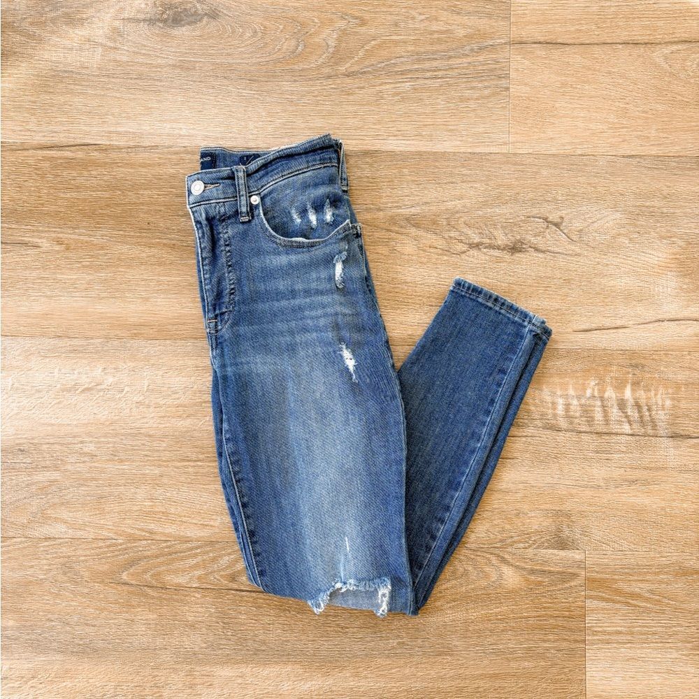 Lucky Brand Distressed High Rise Skinny Bridgette Ankle Jeans Size 26